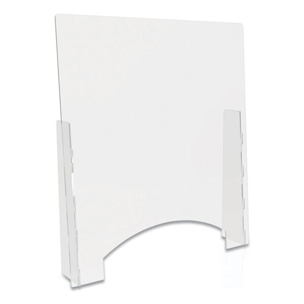Deflecto Counter Top Barrier with Pass Thru, 31.75" x 6" x 36", Polycarbonate, Clear, 2/Carton (PBCTPC3136P)