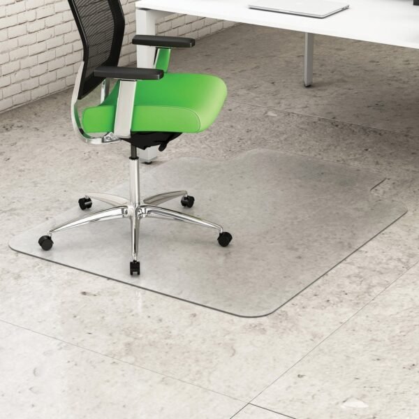 Deflecto Earth Source Hard Floor Chair Mat Hard Floor - 48" Length x 36" Width x 0.100" Thickness - Lip Size 10" Length x 19" Width - Clear - 1 Each (CM2E112PB)