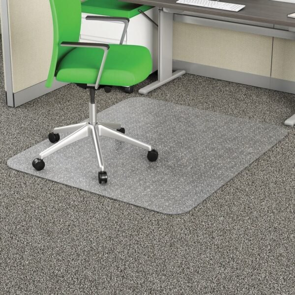 Deflecto EconoMat Chair Mat Commercial, Carpet - 48" Length x 36" Width x 0.100" Thickness - Rectangular - Clear - 1 Each (CM11142PB)