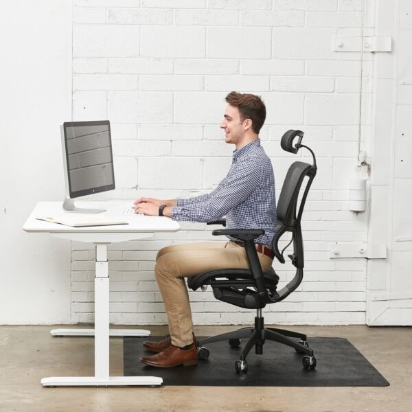 Deflecto Ergonomic Sit-Stand Chair Mat for Multi-surface Workstation - 60" Length x 46" Width x 0.800" Depth - Rectangular - Foam - Black - 1 Each (CM24442FBKSS)