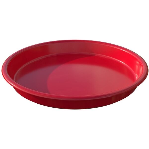 Deflecto Kids Antimicrobial Round Craft Tray Accessories, Art, Craft - 1.61" Height x 13.07" Width x 13.07" Depth - Red - Polypropylene - 1 Each (39514RED)