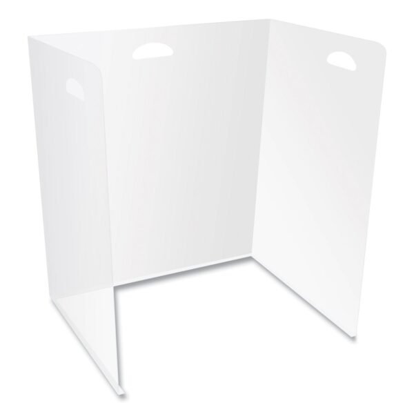 Deflecto Lightweight Desktop Barriers, 22 x 16 x 24, Polypropylene, Clear, 10/Carton (PSBPP)