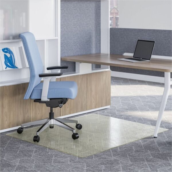 Deflecto OceanMat Chairmat Low Pile, Carpeted Floor - 48" Width x 36" Depth - Rectangular - Polyethylene Terephthalate (PET), Plastic - Clear - 1 / Each (CM1K142OCB)