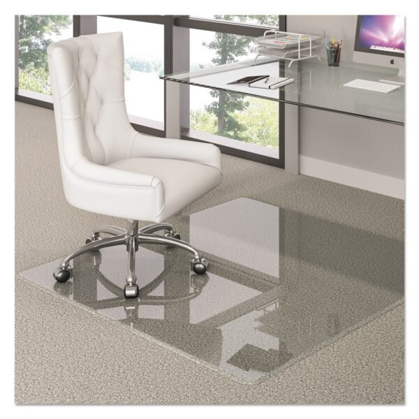 Deflecto Premium Glass All Day Use Chair Mat - All Floor Types, 48 x 60, Rectangular, Clear (CMG70434860)