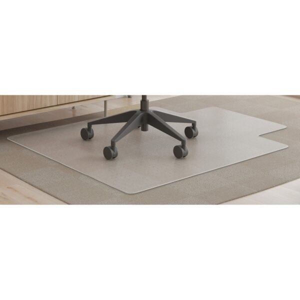Deflecto SuperMat+ Chairmat Medium Pile Carpet, Home Office, Commercial - 53" Length x 45" Width x 0.500" Thickness - Rectangular - Polyvinyl Chloride (PVC) - Clear - 1 / Carton...