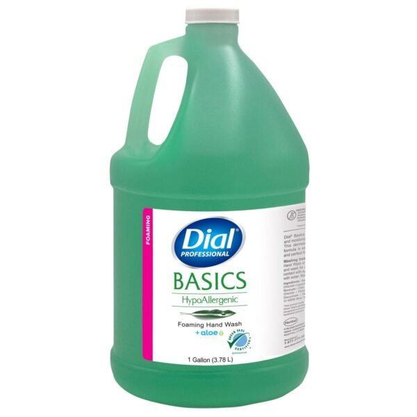 Dial Basics Hypoallergenic Hand Wash, Honeysuckle Scent, 1 gal, 4/Carton (35438)