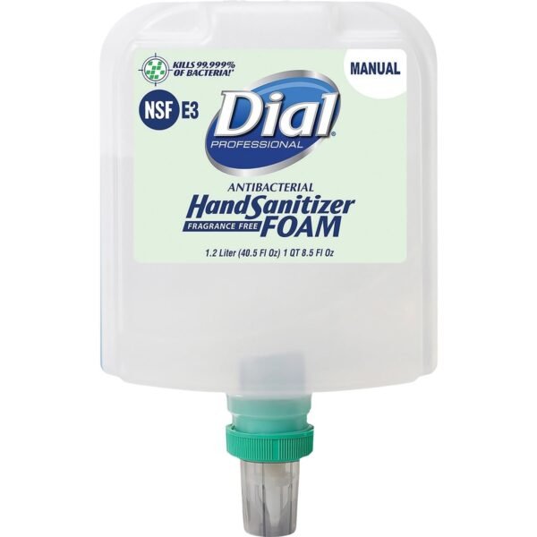Dial Hand Sanitizer Foam Refill 1.27 quart - Kill Germs - Healthcare, School, Office, Restaurant, Daycare - Clear - Fragrance-free, Dye-free - 1 Each (19714)