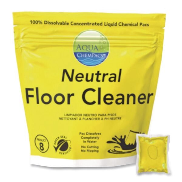 Diversey Aqua ChemPacs Neutral Floor Cleaner, Lavender Scent, 120/Pack (9320926)