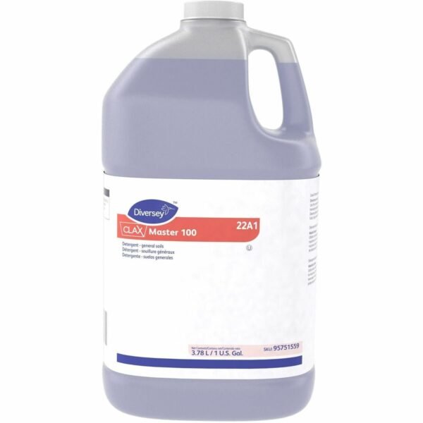 Diversey Clax Master 100 22A1 For Fabric, Industry, Home - Concentrate - Liquid - 125.1 fl oz (3.9 quart) - 7 pH - Kosher, Odorless, Heavy Duty, Phosphate-free - Clear Blue...