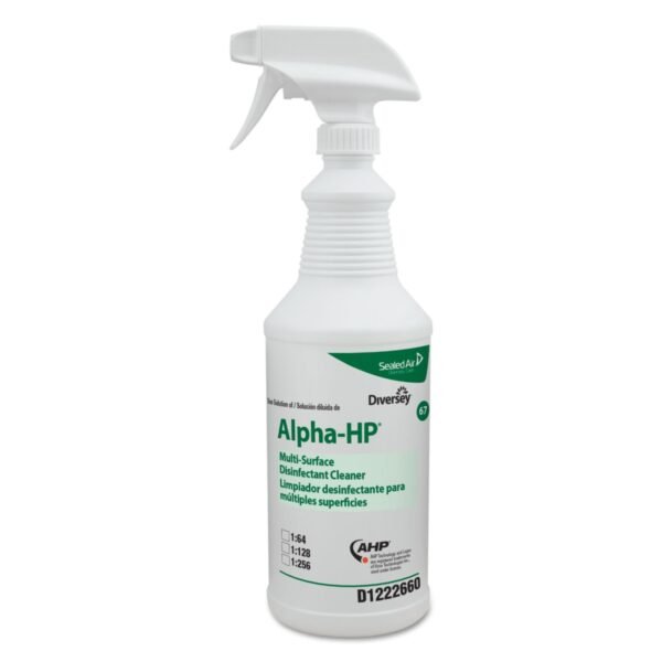 Diversey D1222660 Alpha-HP Multi-Surface Disinfectant Cleaner Spray Bottle