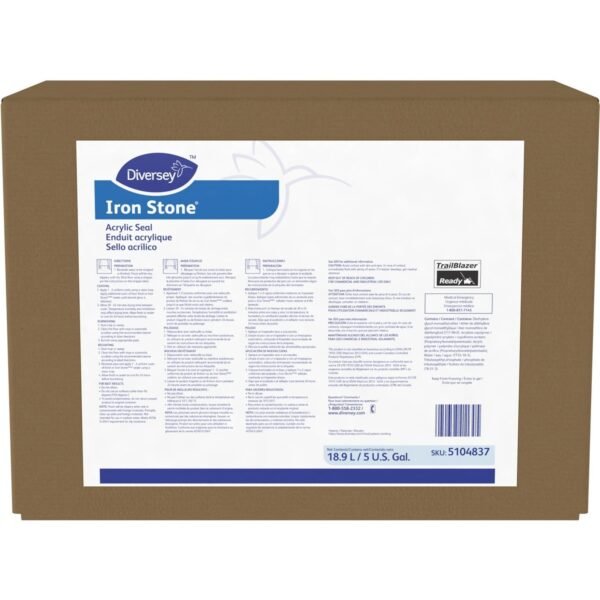 Diversey Iron Stone Acrylic Seal Ready-To-Use - 640 fl oz (20 quart) - Solvent Scent - Scuff Resistant - White - 1 Each (5104837)