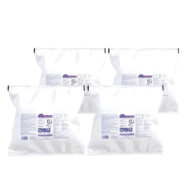 Diversey Oxivir TB Disinfectant Wipes Refill, 11 x 12, Unscented, White, 160 Wipes/Refill Pouch, 4 Refill Pouches/Carton (100823906)