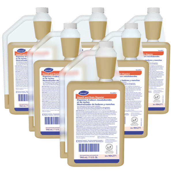 Diversey Stench & Stain Digester 32 fl oz (1 quart) - Floral Scent - 6 / Carton - Tan (904271)