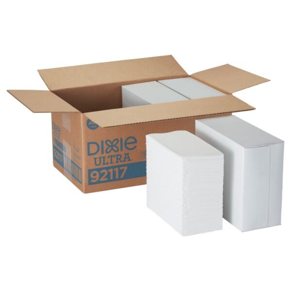 Dixie 1/8-Fold Linen-Replacement Dinner Napkins, Two-Ply, 17 x 17, White (92117)