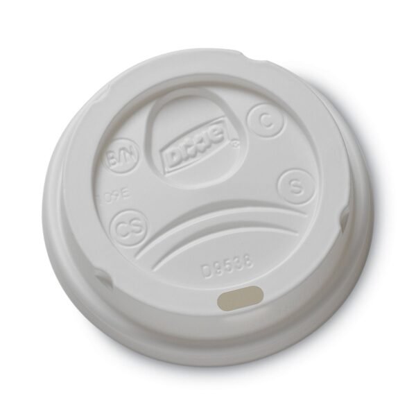 Dixie Drink-Thru Lid, Fits 8oz Hot Drink Cups, Fits 8 oz Cups, White, 1,000/Carton (9538DX)