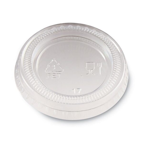 Dixie Plastic Portion Cup Lid, Fits 1 oz Portion Cups, Clear, 4,800/Carton (PL10CLEAR)