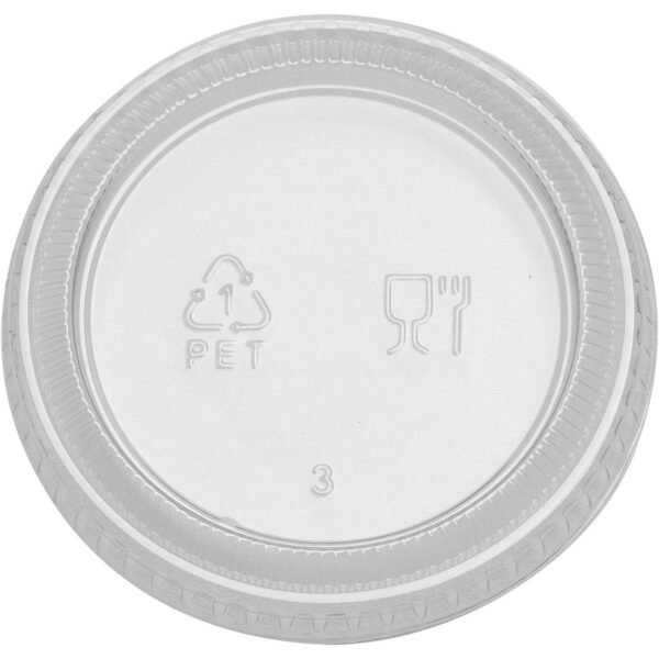 Dixie Portion Cup Lids by GP Pro PETE Plastic - Clear - 100/Pack - 24 / Carton (PL20CLEAR)