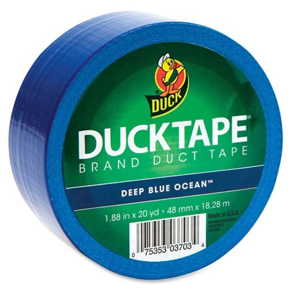Duck Brand Brand Color Duct Tape 20 yd Length x 1.88" Width - Blue - For Repairing, Color Coding, Packing, Crafting - 1 Roll (1304959RL)
