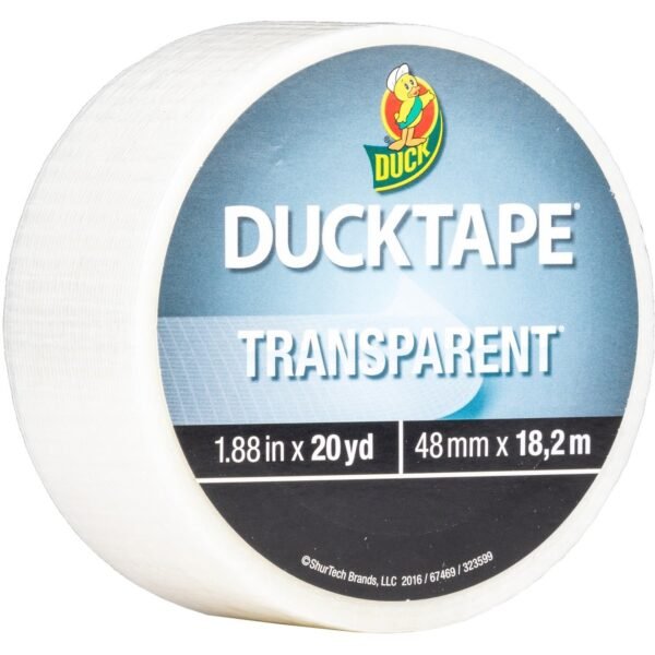 Duck Transparent Duct Tape 20 yd Length x 1.90" Width - Transparent, Clear - 1 Each (241380)