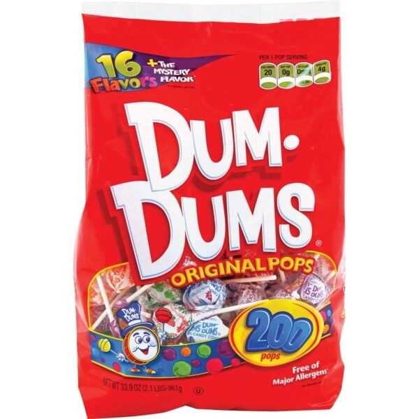 Dum Dum Pops Original Candy Assorted - Fat-free - 200 / Bag (71)