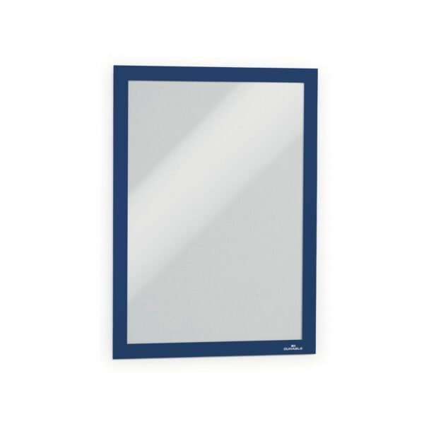 Durable Infoframe DURAFRAME Self Adhesive Double Sided Sign Holder, 9.5 x 12, Dark Blue Frame, 2/Pack (476807)