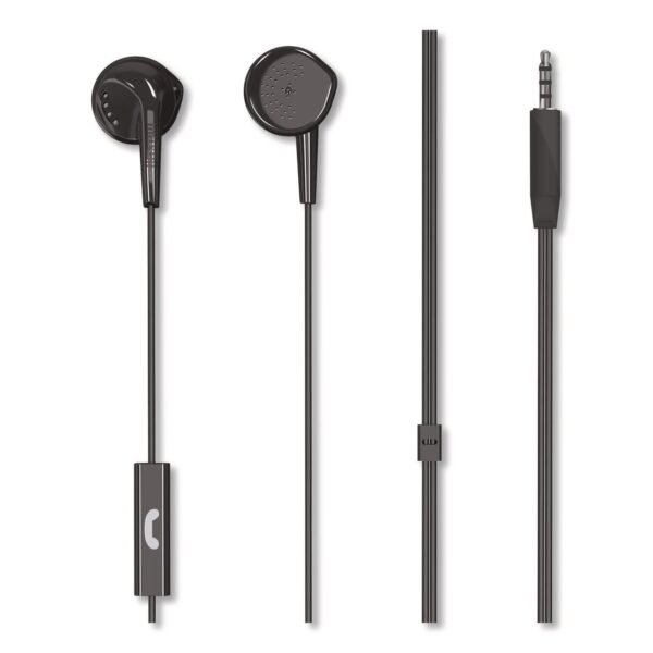 EB95 Wired Earbuds with Mic, Black
