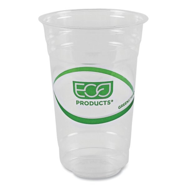 Eco-Products GreenStripe Renewable and Compostable Cold Cups, 20 oz, Clear, 50/Pack, 20 Packs/Carton (EPCC20GS)
