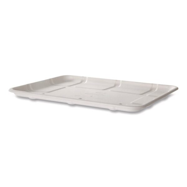 Eco-Products Meat and Produce Food Trays, 10.52 x 8.5 x 0.5, White, Sugarcane Fiber, 300/Carton (EPMP8SNFA)