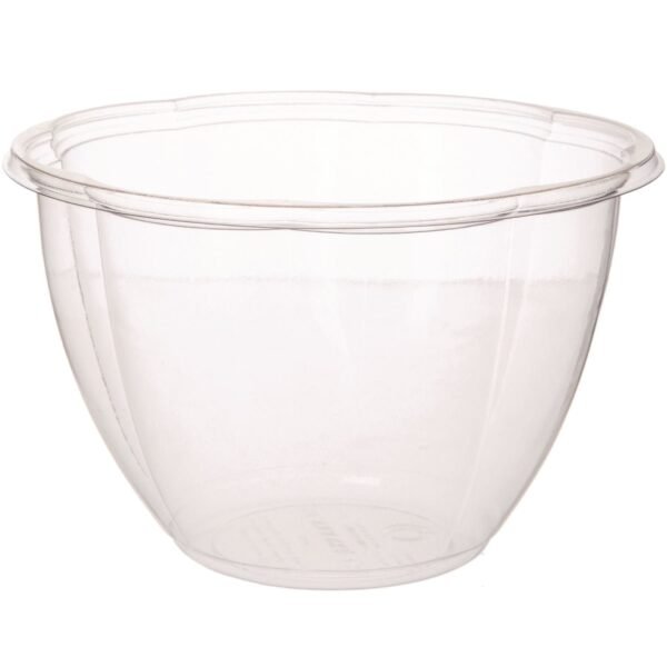 Eco-Products Salad Bowls, 48 oz, 6.69" Diameter x 4.38"h, Clear, Plastic, 300/Carton (EPSB48BASE)