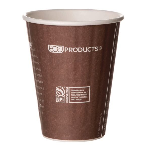 Eco-Products World Art Renewable and Compostable Insulated Hot Cups, PLA, 8 oz, 40/Pack, 20 Packs/Carton (EPBNHC8WD)