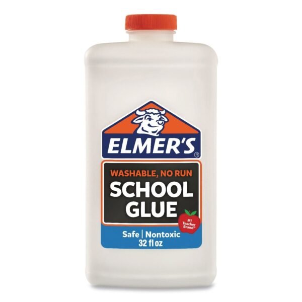 Elmer's Washable School Glue, 32 oz, Dries Clear (2024678)
