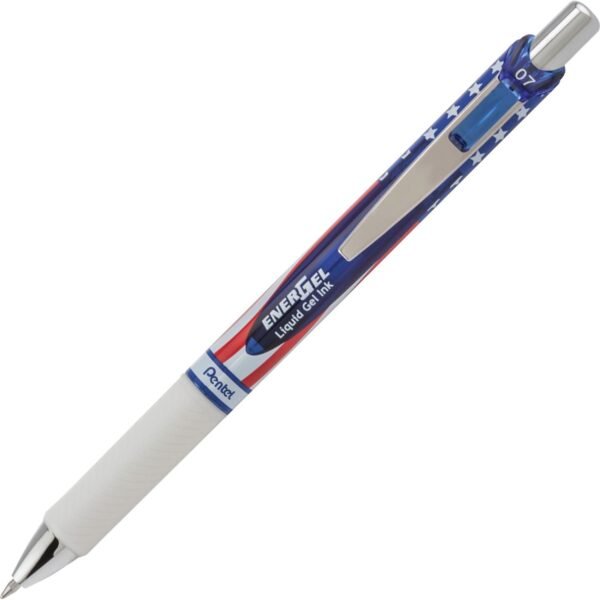 EnerGel EnerGel Stars & Stripes Liquid Gel Pen 0.7 mm Pen Point - Refillable - Retractable - Black Ink - 1 Each (BL77USAA)