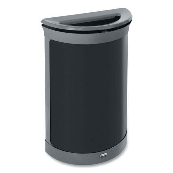 ENHANCE Series Waste Receptacle, 11.5 gal, Metal, Umbra Gray/Pearl Gray