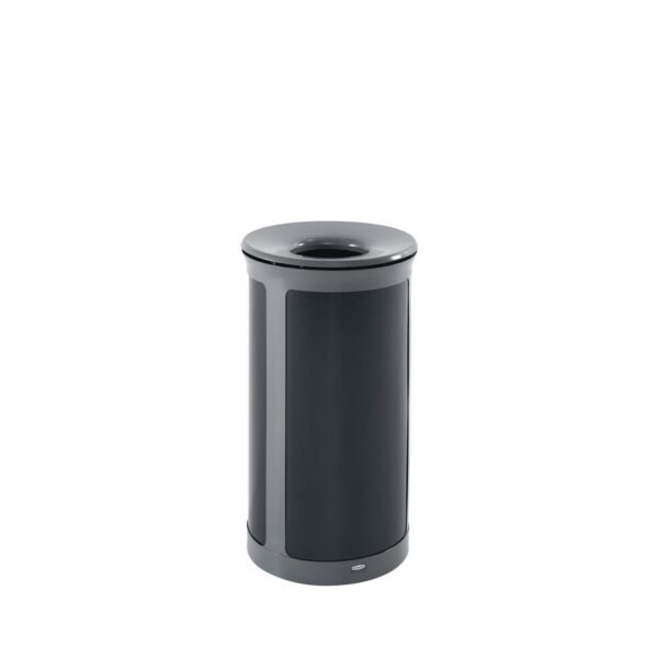 ENHANCE Series Waste Receptacle, 33 gal, Metal, Pearl Gray/Umbra Gray
