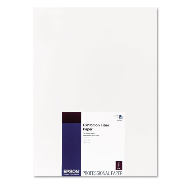 Epson Exhibition Fiber Paper, 13 mil, 13 x 19, White, 25/Pack (S045037)