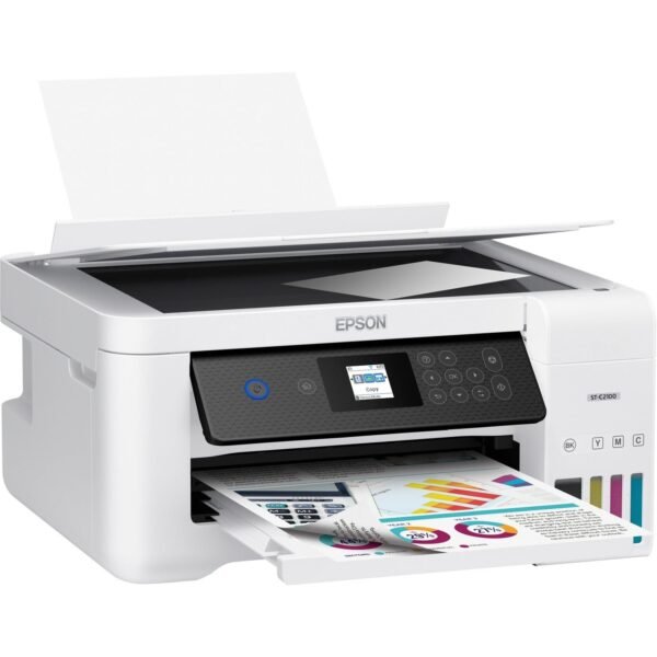Epson WorkForce ST-C2100 Wireless Inkjet Multifunction Printer - Color Copier/Printer/Scanner - 5760 x 1440 dpi class - Automatic Duplex Print - Up to 3000 Pages Monthly - 100...