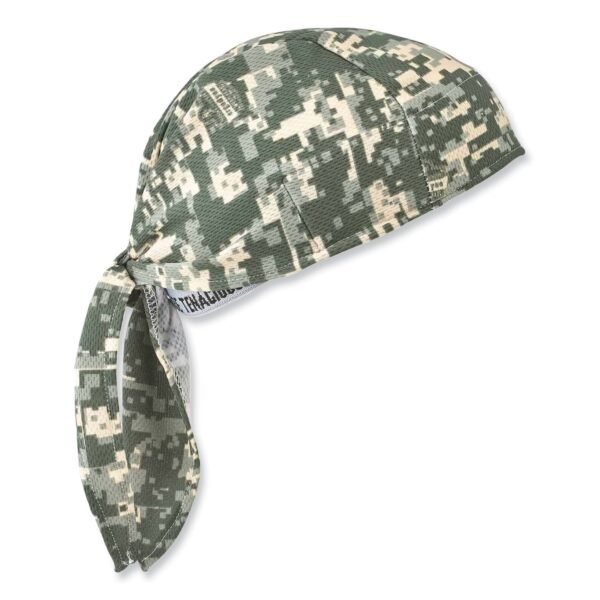 ergodyne Chill-Its 6615 High-Performance Bandana Doo Rag with Terry Cloth Sweatband, One Size Fits Most, Camo (12478)