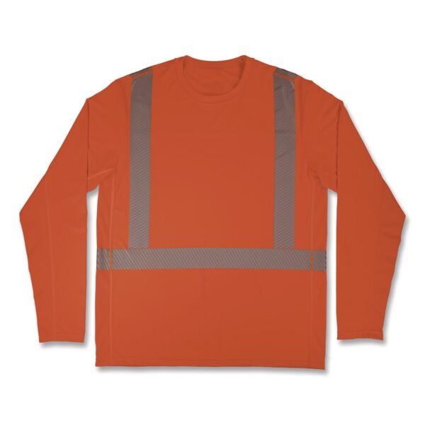ergodyne Chill-Its 6688 Type R Class 2 Cooling Hi-Vis Sun Shirt with UV Protection, X-Large, Orange (12233)
