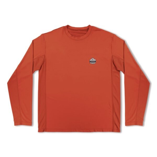 ergodyne Chill-Its 6689 Cooling Long Sleeve Sun Shirt with UV Protection, 2X-Large, Orange (12181)