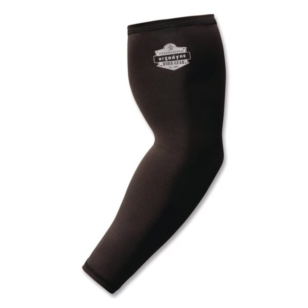 ergodyne Chill-Its 6691 Cooling Arm Sleeves with Box-Handling Grip, Polyester/Spandex, Large, Black, Pair (12388)