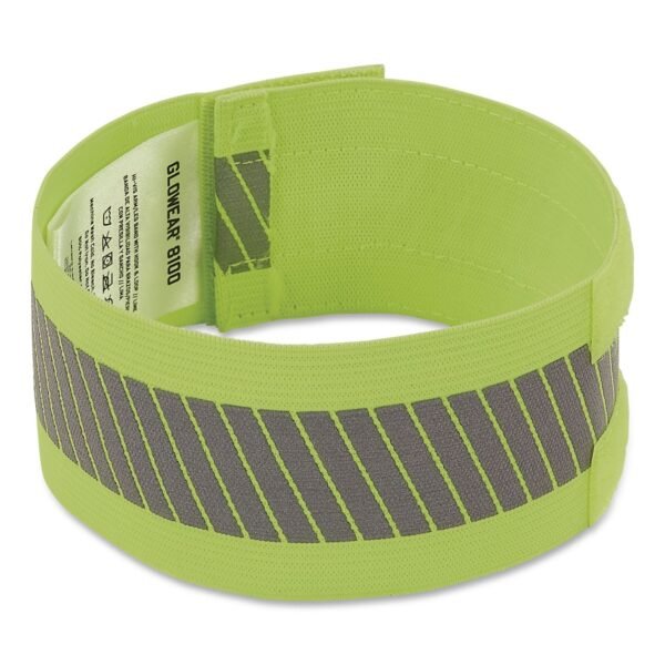 ergodyne GloWear 8100 Hi-Vis Arm/Leg Band with Hook and Loop, Large/X-Large, Lime, 2/Pack (29018)