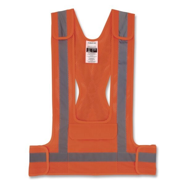 ergodyne GloWear 8142BA Type O Class 1 Breakaway Hi-Vis Safety Vest, Polyester, Small/Medium, Orange (27022)