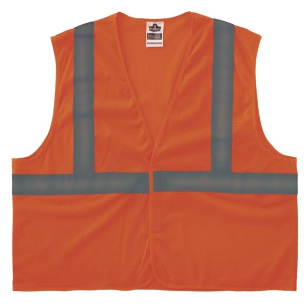 ergodyne GloWear 8205HL-ECO Class 2 Recycled Hi-Vis Vest, Mesh, Polyester, X-Small, Orange (21991)