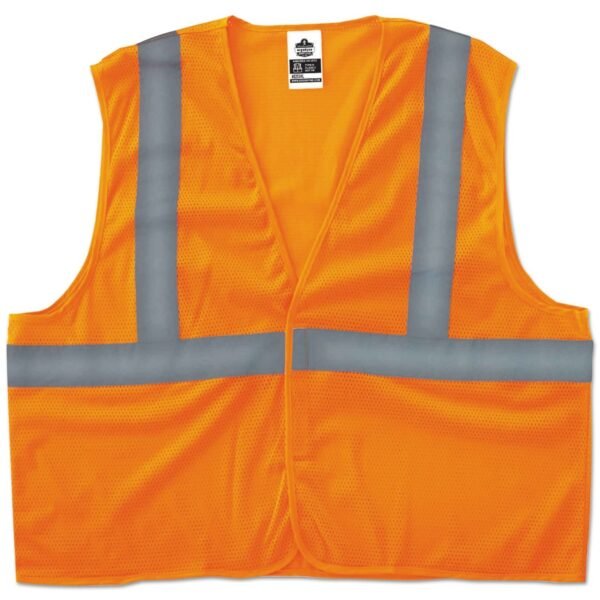 ergodyne GloWear 8205HL Type R Class 2 Super Econo Mesh Vest, 4X-Large to 5X-Large, Orange (20969)