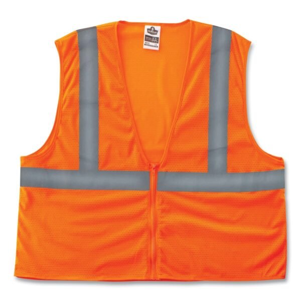 ergodyne GloWear 8205Z Class 2 Super Economy Mesh Vest, Polyester, Orange, Small/Medium (20983)