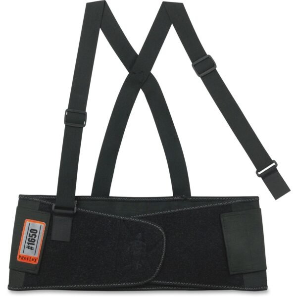 Ergodyne ProFlex Economy Elastic Back Support Strap Mount - Black - 1 Each (11091)