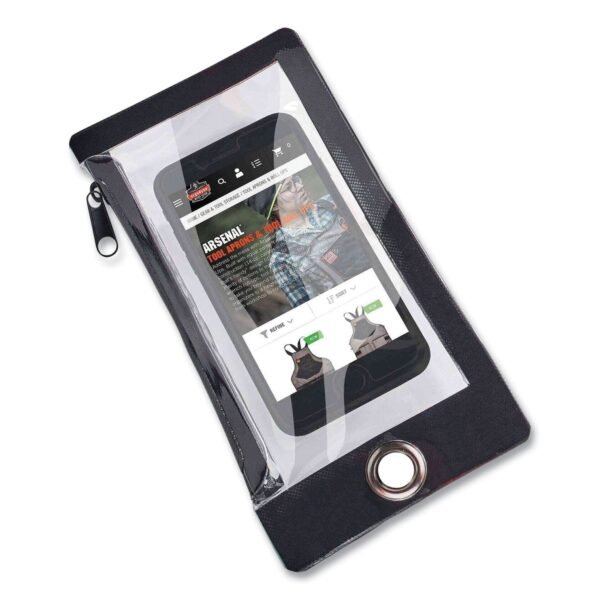 ergodyne Squids 3760 Phone Pouch + Trap for Standard Size Phones, Clear/Black (19762)