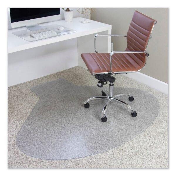 ES Robbins EverLife Chair Mats for Medium Pile Carpet, Contour, 66 x 60, Clear (122775)
