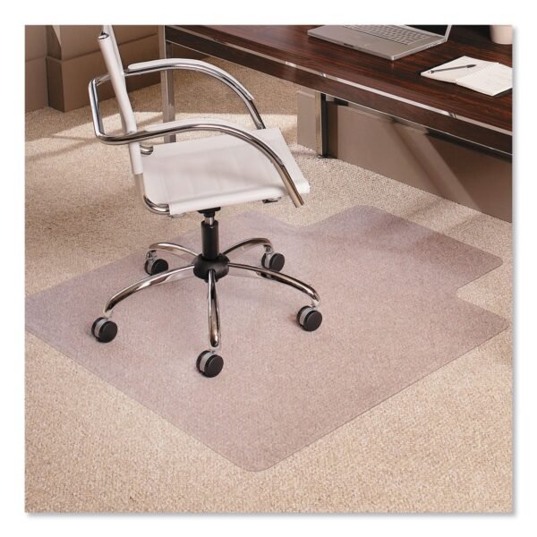 ES Robbins EverLife Moderate Use Chair Mat for Low Pile Carpet, Rectangular with Lip, 45 x 53, Clear Pile Carpet - 53" Length x 45" Width x 0.375" Thickness - Lip Size 12"...