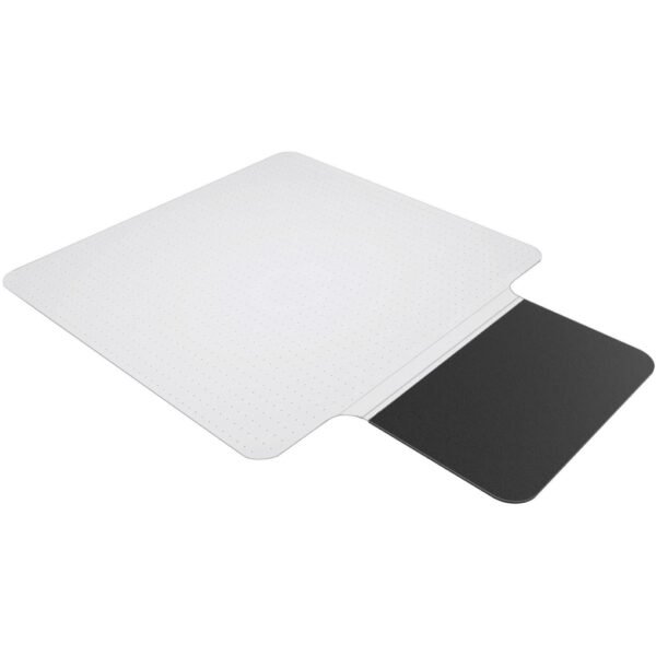 ES ROBBINS Sit or Stand Mat with Lip Pile Carpet - 53" Length x 36" Width - Lip Size 18" Length x 20" Width - Rectangular - Vinyl, Foam - Clear - 1 Each (184619)